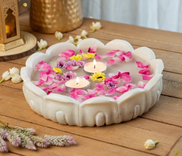 Floating Flowers and candle Bowls