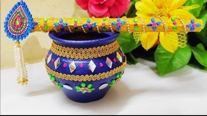 DIY Butter Matki Decoration