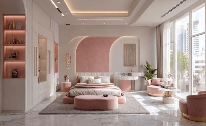 Soft Romantic Blush Bedroom