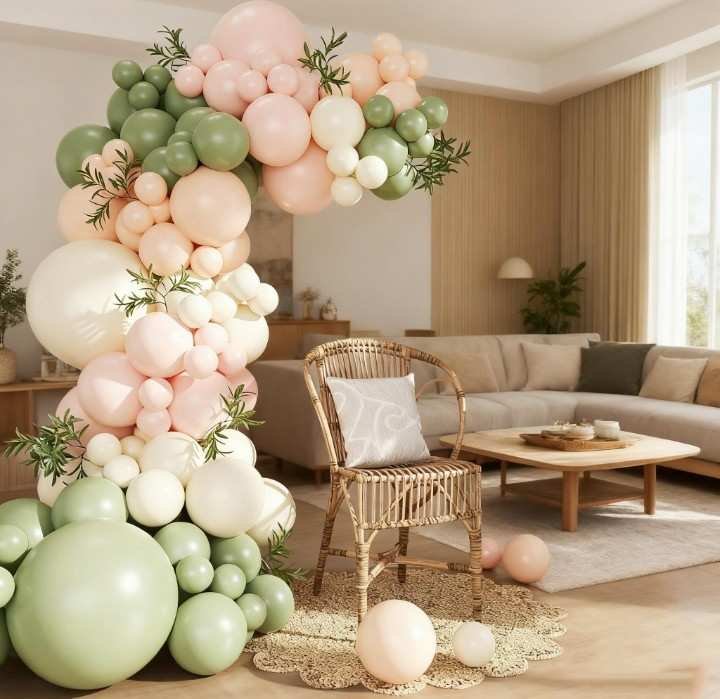 Pastel Living Room Celebration