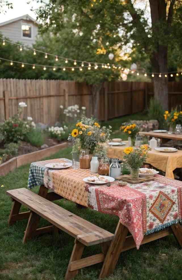 Outdoor Patio Teacher Appreciation Setup