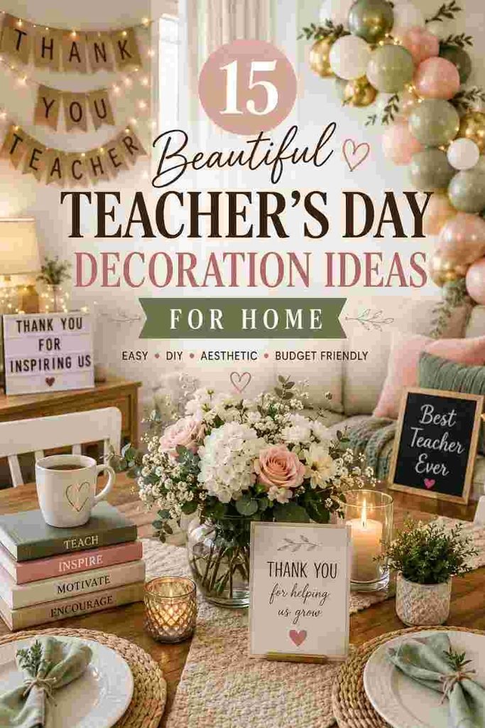 Beautiful Teacher's Day Decoration Ideas for Home
