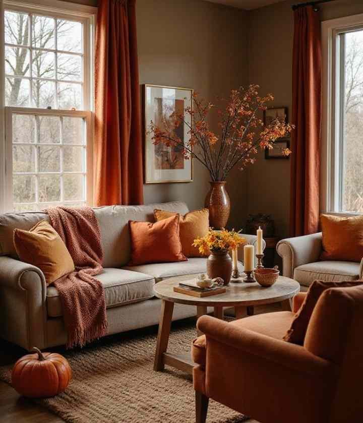 Beige & Burnt Orange Color Palette