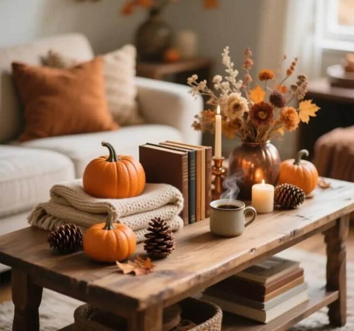 Coffee Table Fall Styling