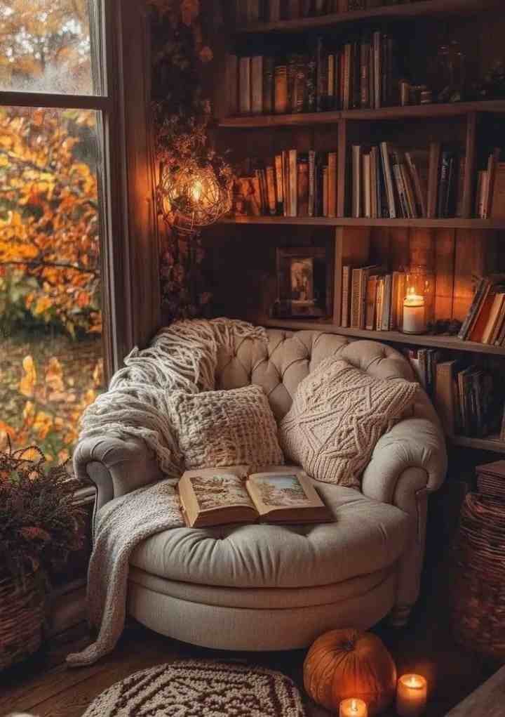 Cozy Reading Nook For Fall