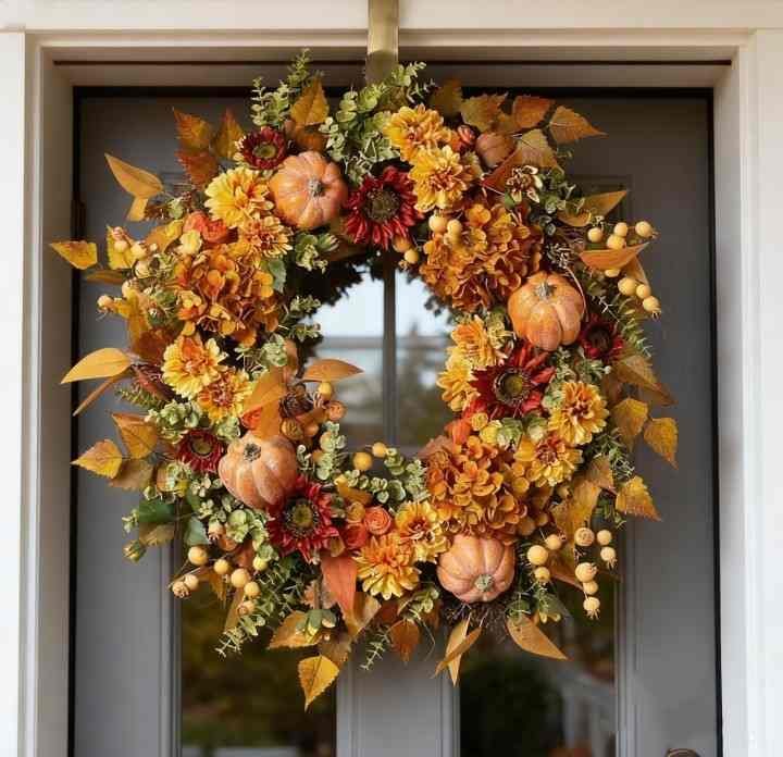 Cozy Fall Front Door Wreath