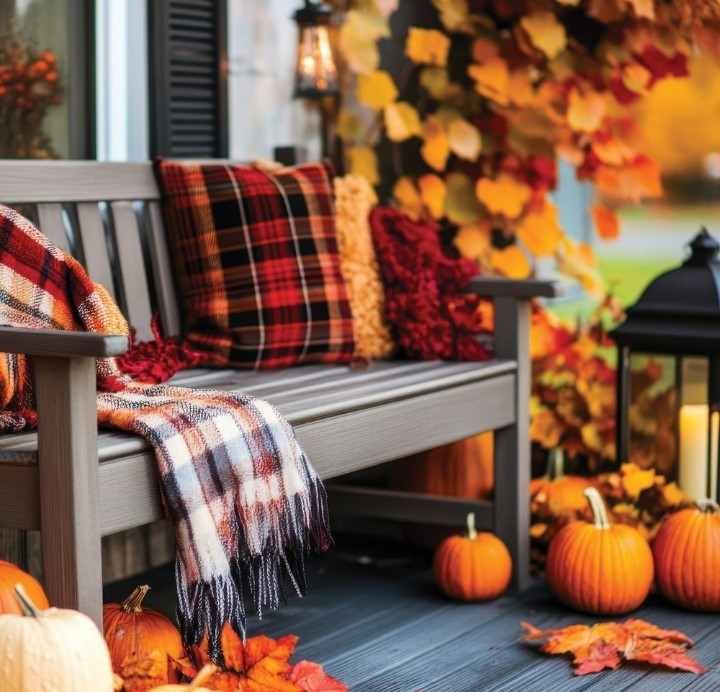 Warm Plaid Accents