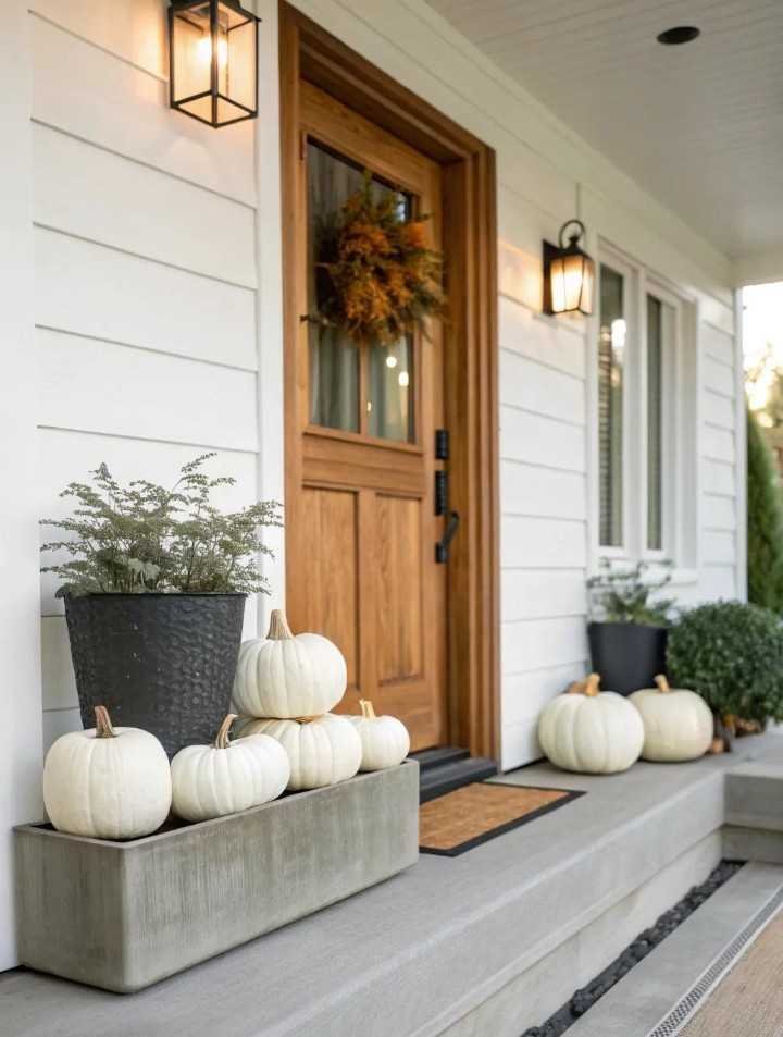 Minimalist Neutral Fall Porch