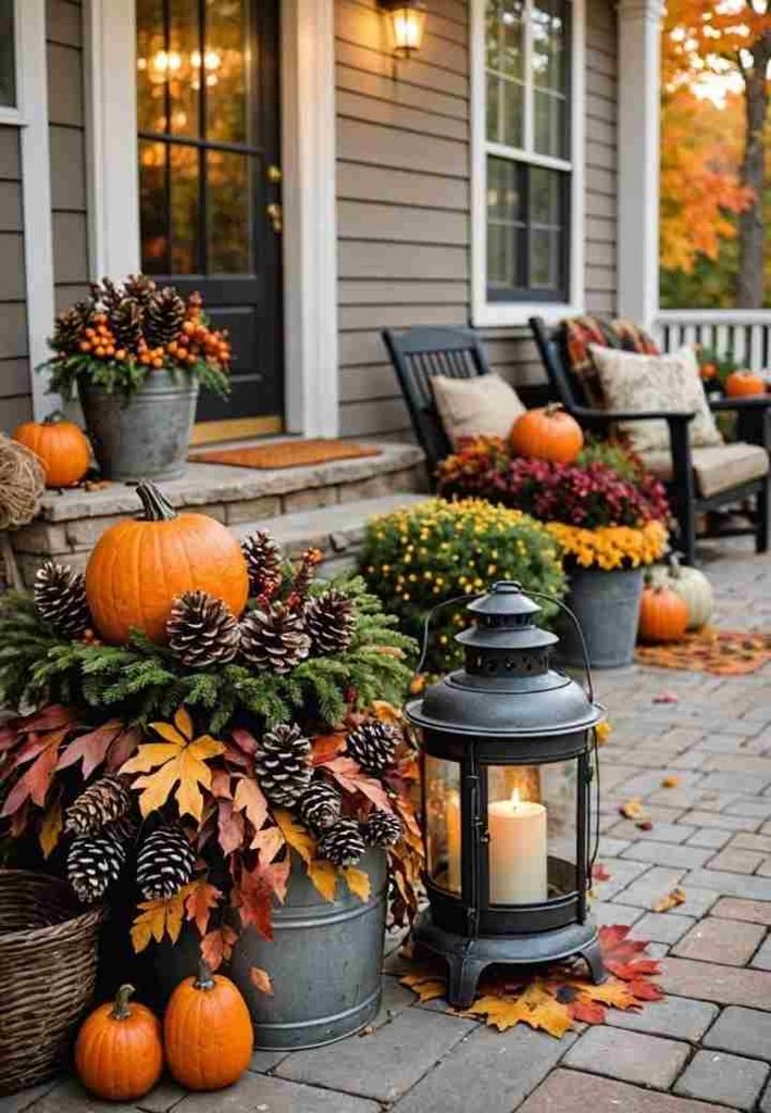 Elegant Luxury Fall Front Porch