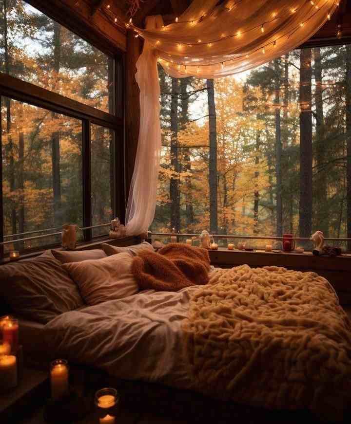 Warm Fairy Lights for a Soft Autumn Glow