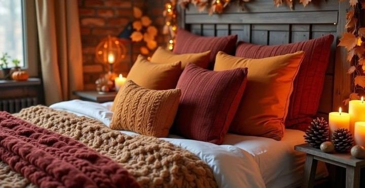 Autumn Color Palette with Pillows