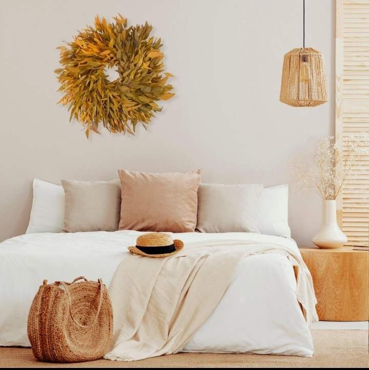 Add a fall Wreath Above the Bed