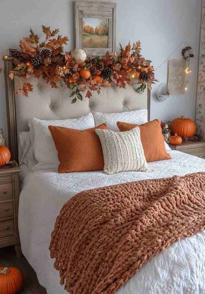 Decorate with Dried Autumn Leaves