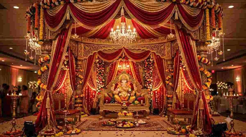 Royal Red and Gold Mandap