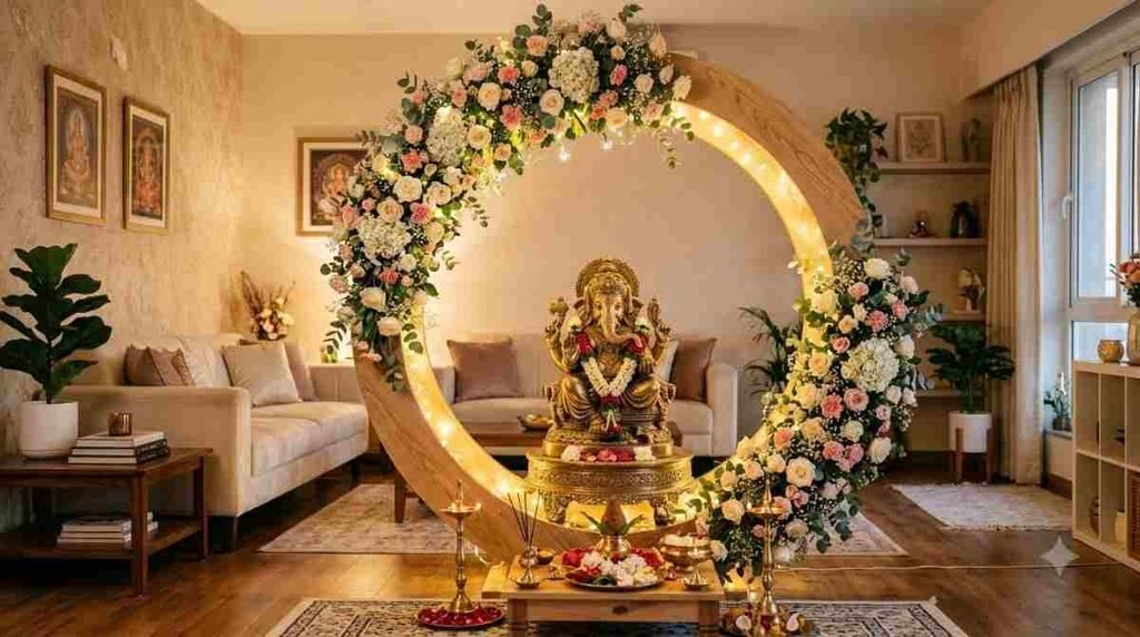 Wooden Arch Ganapati Mandap