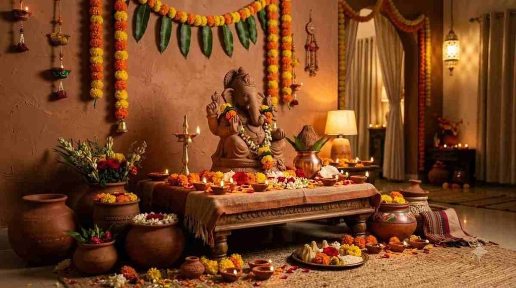 Coconut and Mango Leaf Mandap