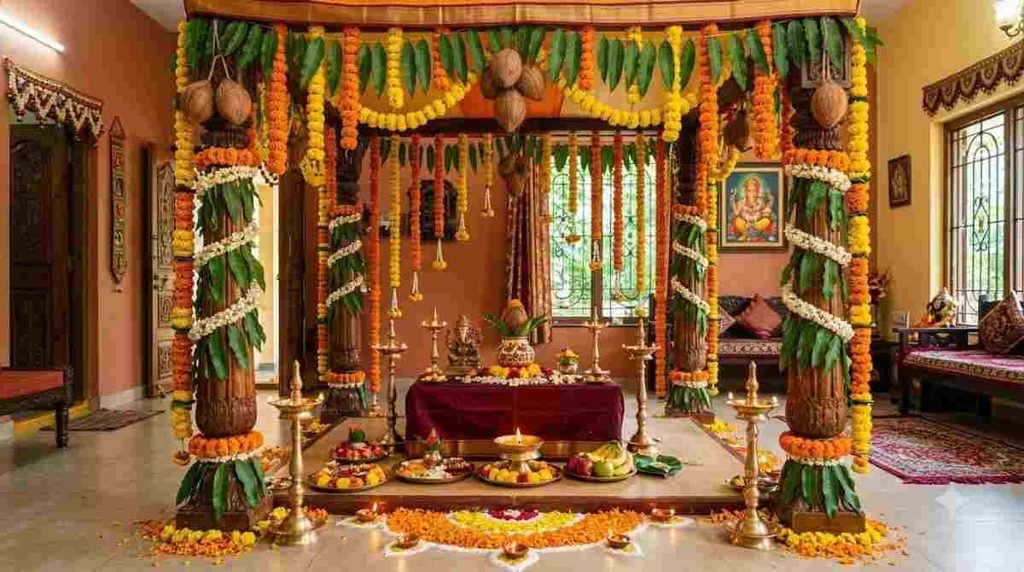 Wall-Mounted Ganapati Mandap