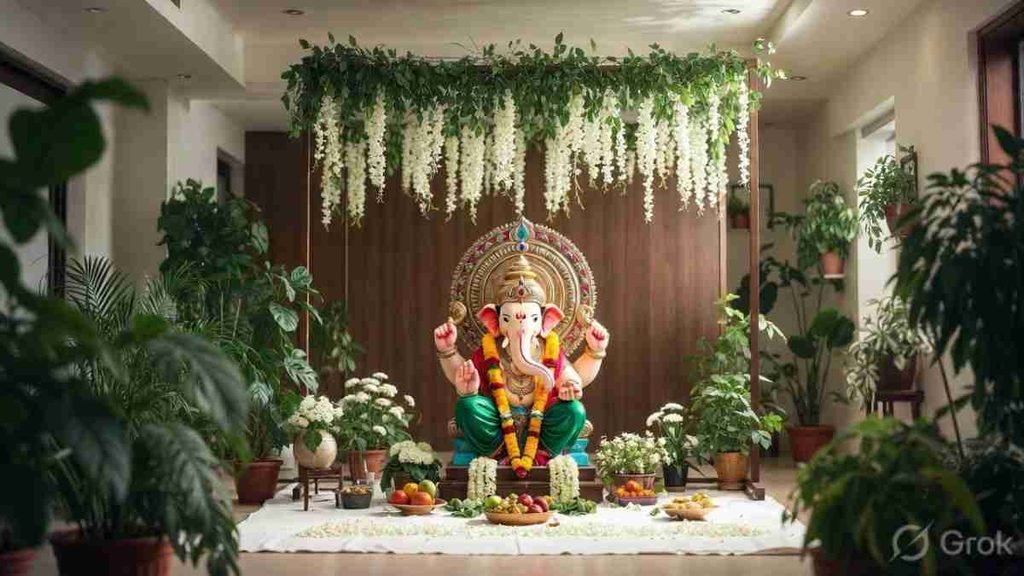 Indoor Plant Ganpati Mandap