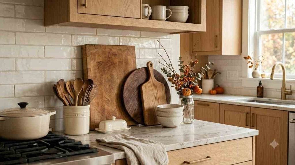 Bring in Warm Wooden Accents