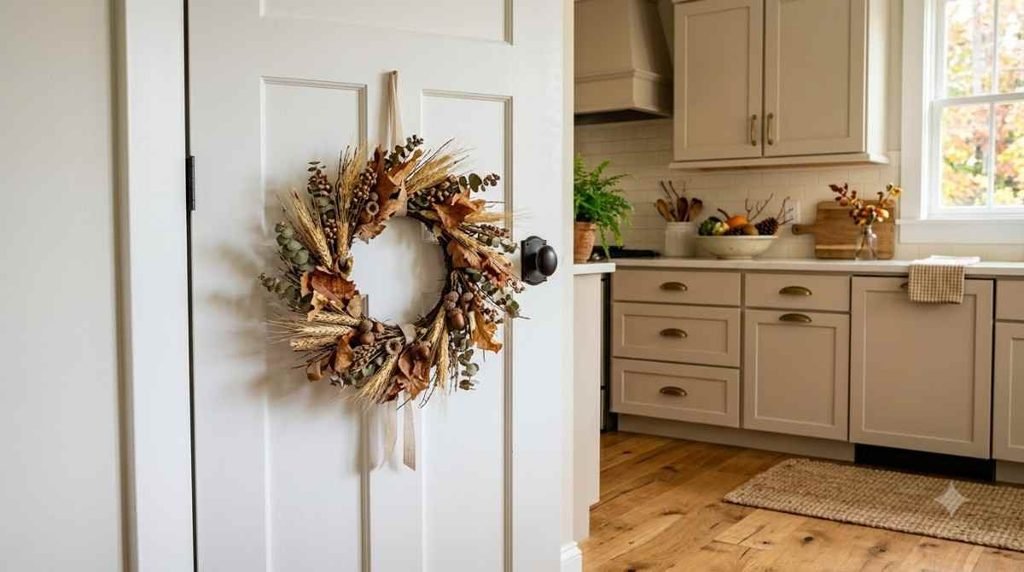 Hang a Seasonal Wreath on the Pantry Door