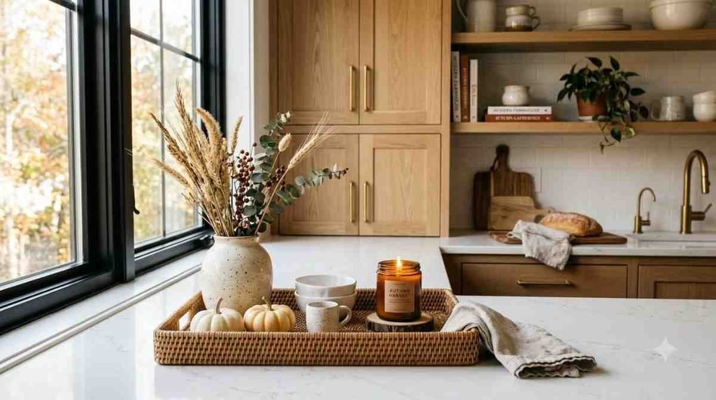 Style a Fall Inspired Kitchen Counter Tray