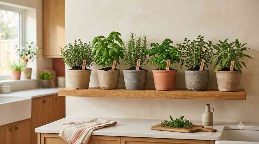 Add a Small Herb Garden to the Kitchen 