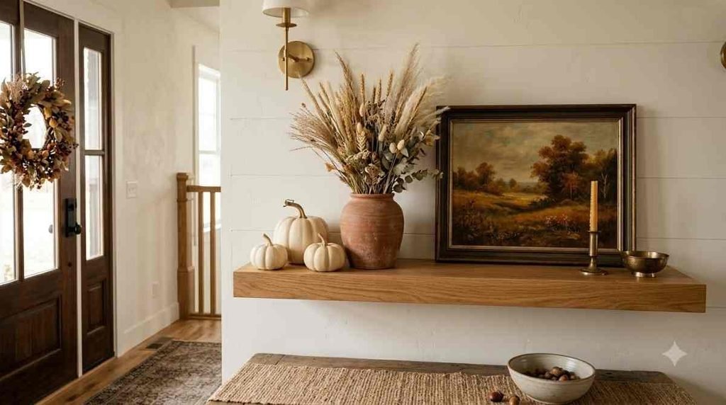 Farmhouse Entryway Shelf