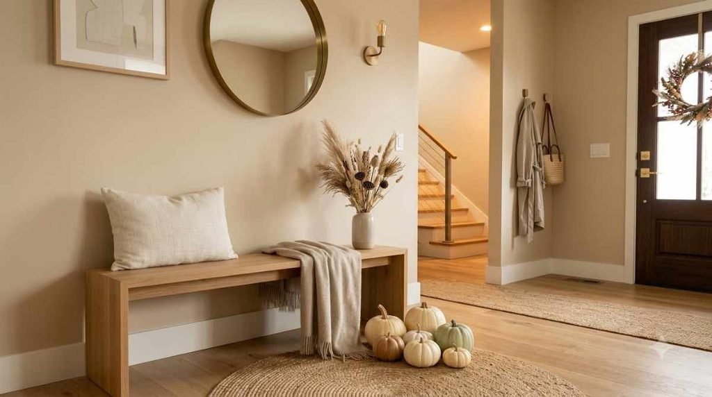 Minimalist Cozy Autumn Entryway