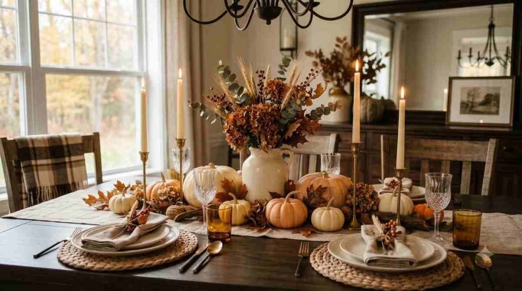 Add a Rustic Pumpkin Centerpiece
