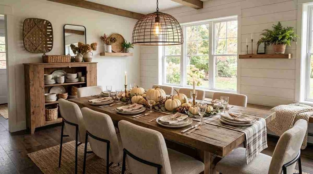 Create a Cozy Farmhouse Dining Look