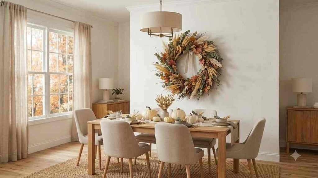 Add a Beautiful Fall Dining Room Wreath