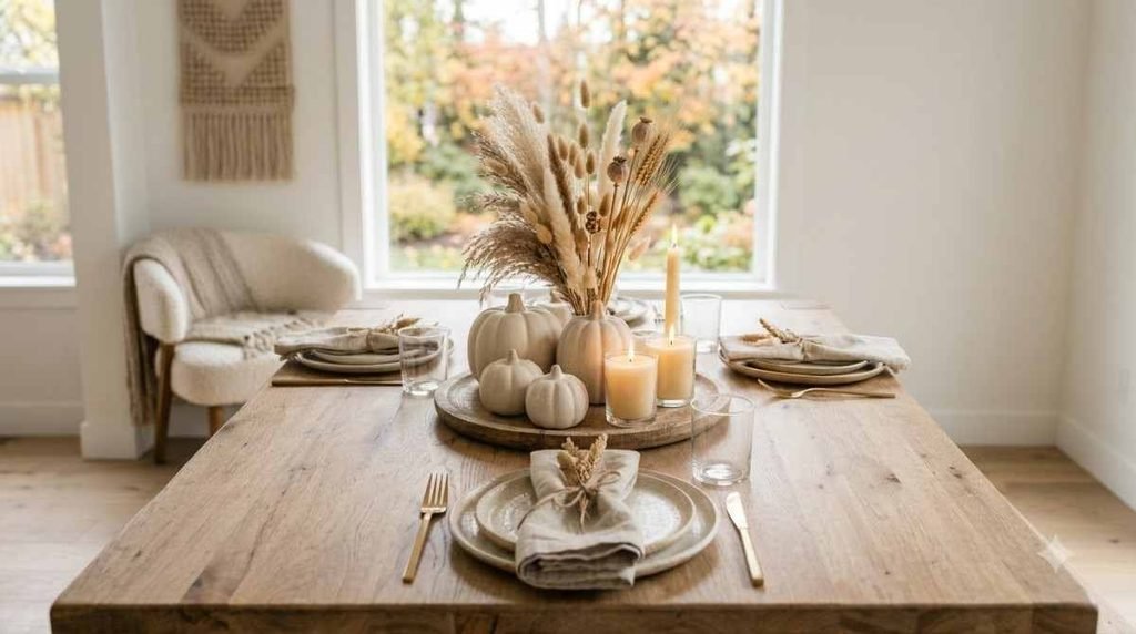 Decorate With a Neutral Autumn Centerpiece