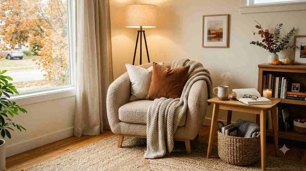 Decorate a Small Corner with a Fall Chair