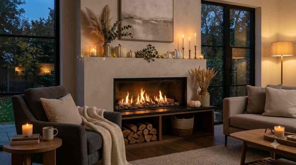 Create a Minimal Fall Fireplace Mantel