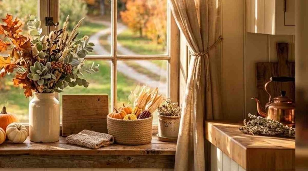 Rustic Farmhouse Fall Window Decor