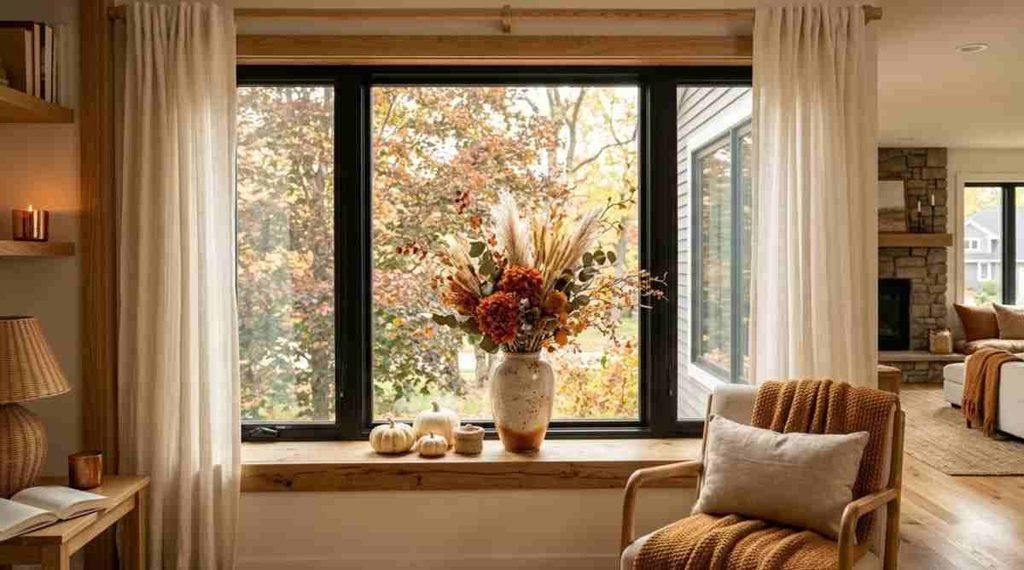 Dried Floral Window Arrangement