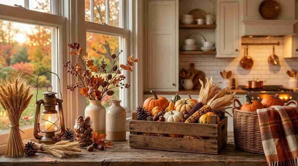 Thanksgiving - Inspired Fall Window Decor
