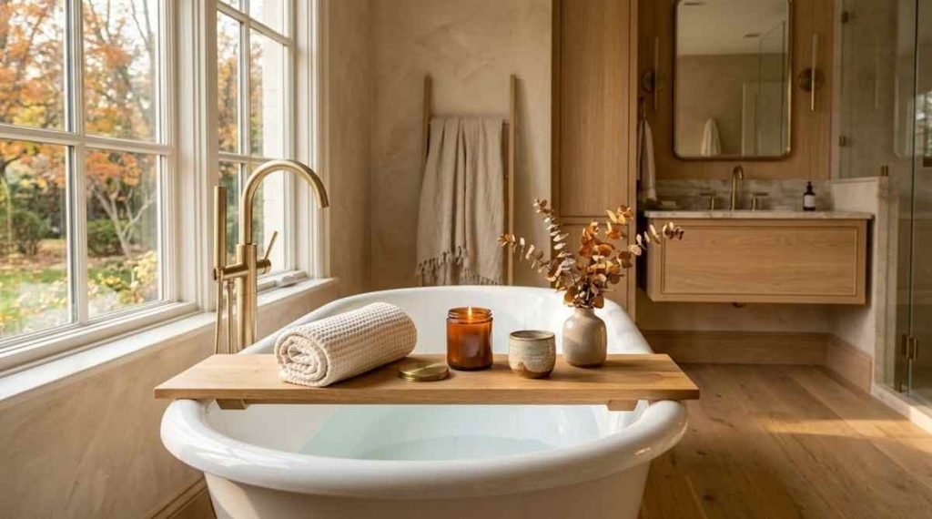 Cozy Fall Bath Tray