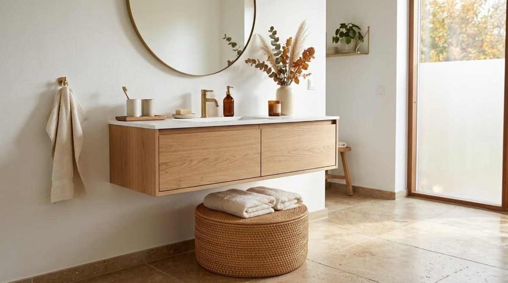 Bring in a Woven Basket for Warm Texture