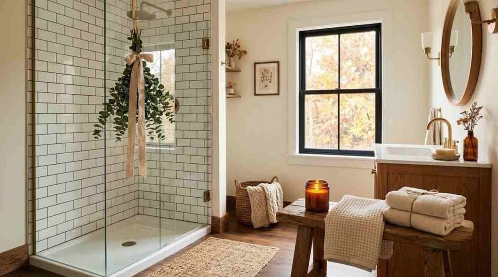 Bring Autumn Greenery into the Shower