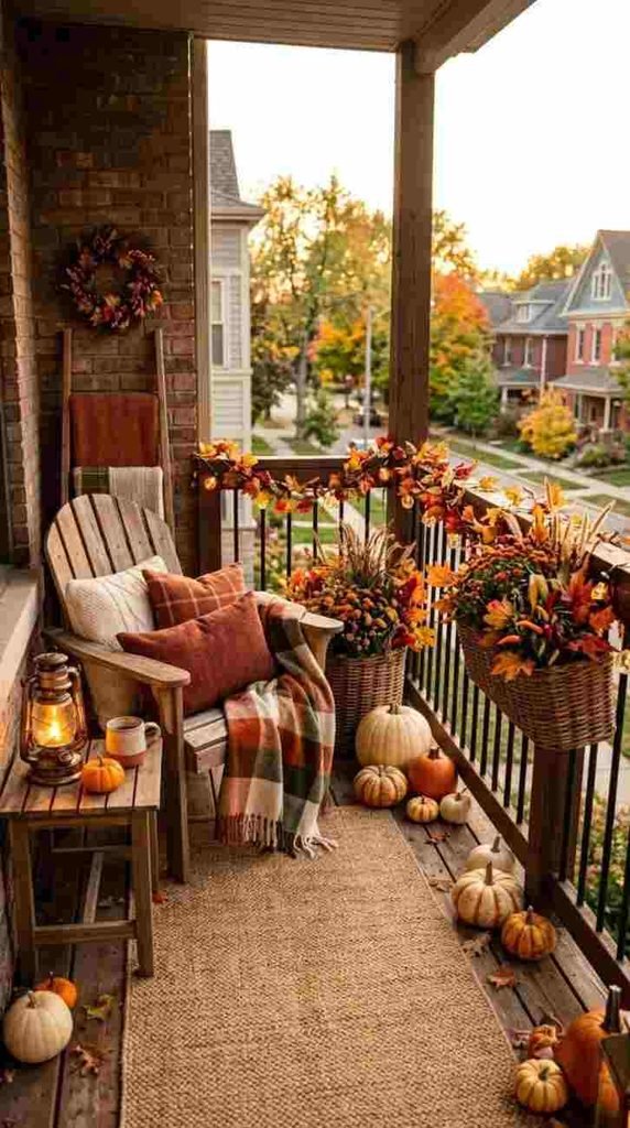 Warm Pumpkin & Lantern Corner