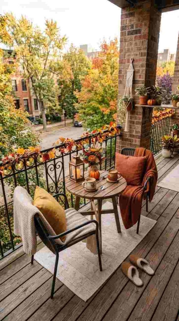 Fall Balcony Coffee Nook