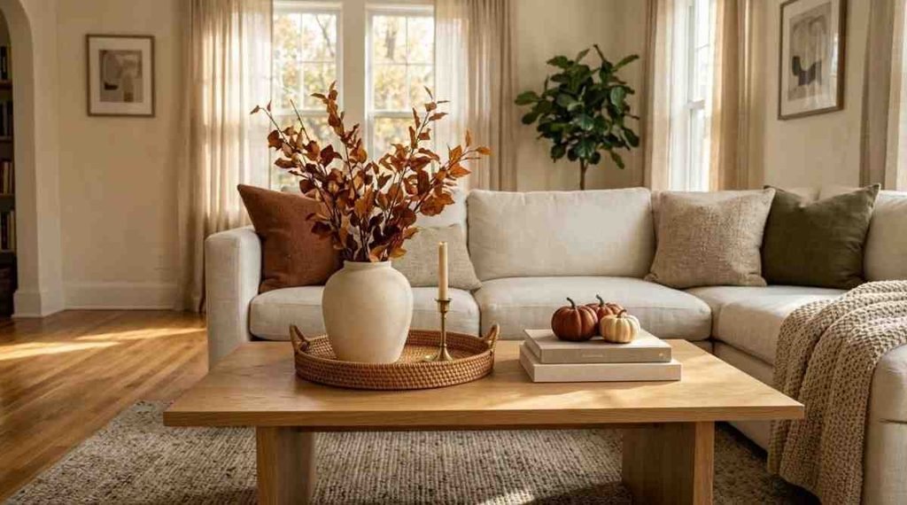 Style a Cozy October Coffee Table