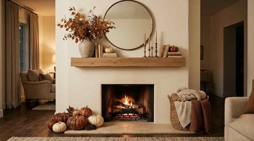 Create a Simple October Fireplace