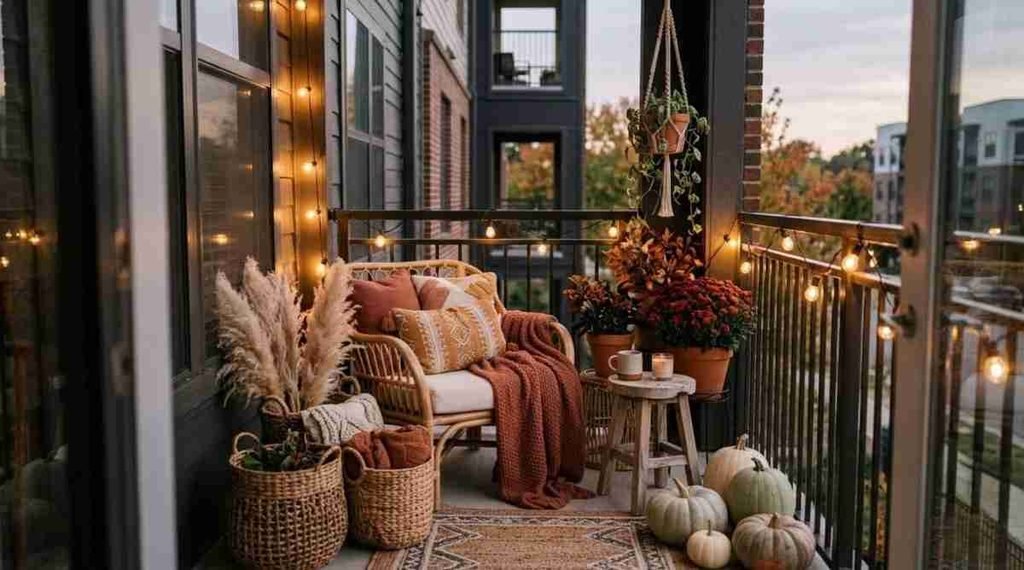 Boho Fall Balcony Retreat