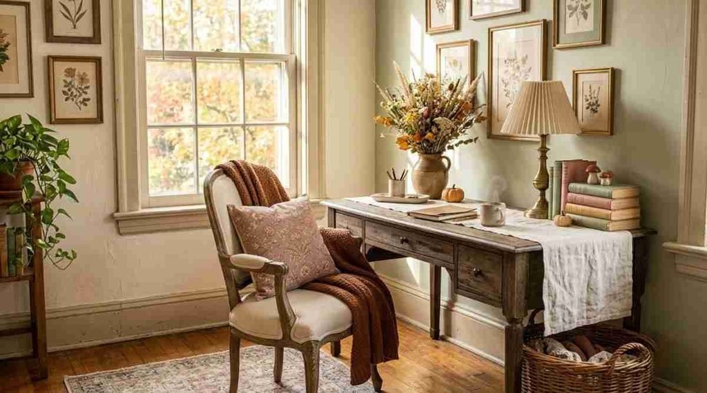 Cozy Cottagecore Fall Office