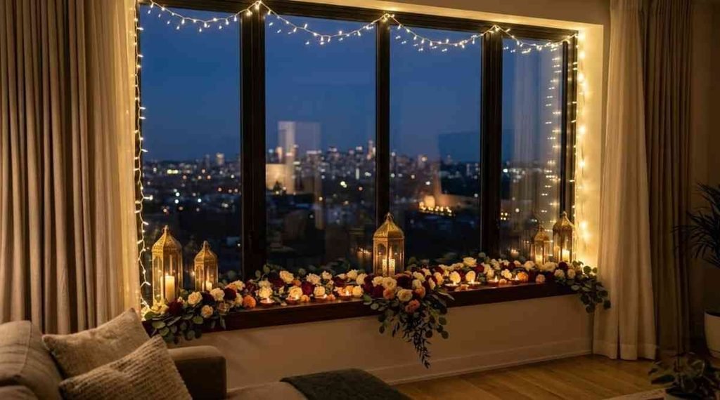 Modern Diwali Window Decor