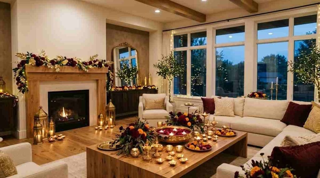 Brass and Gold Diwali Accents