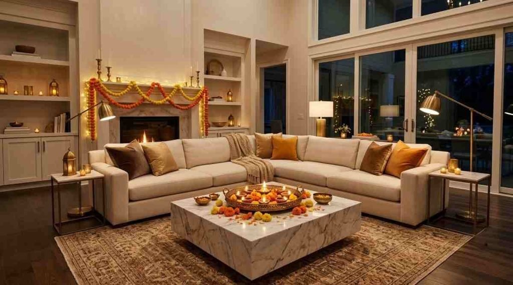 Style the Coffee Table with a Festive Tray