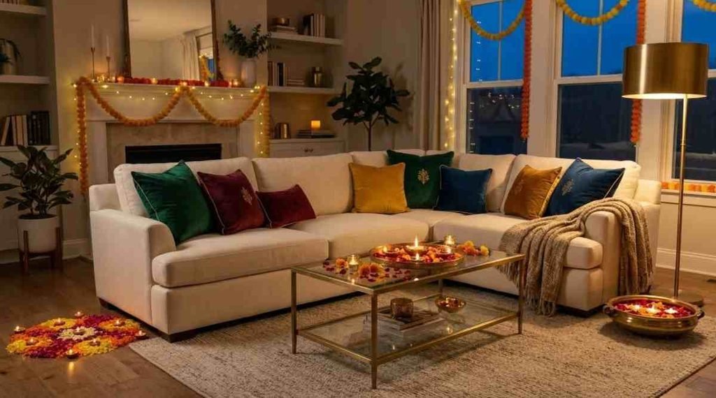 Add Jewel - Toned Festive Throw Pillows